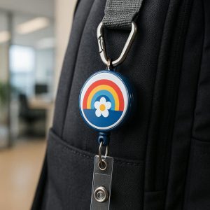 28 Retractable ID Badge Reel Carabiner